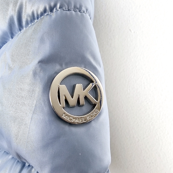Michael Kors Chambray Blue Sherpa-Lined Puffer Coat NWT 2T - Picture 6 of 16